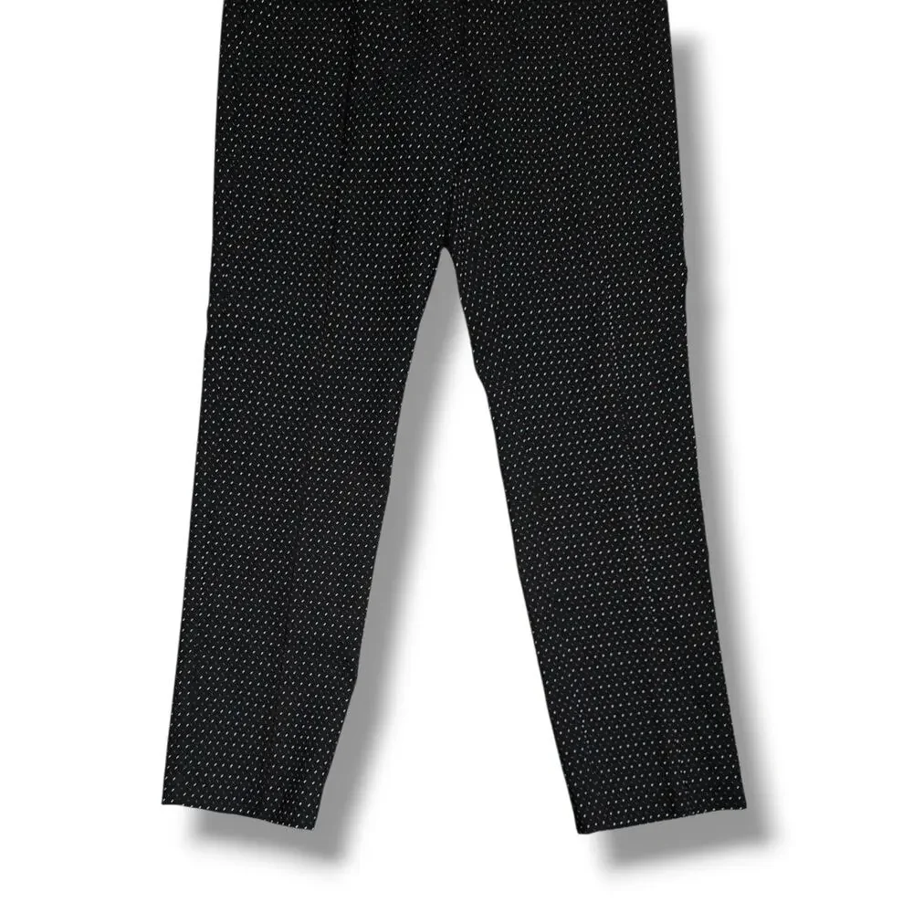 Rafaella women's Comfort Black Textured Dotted Dress Pants